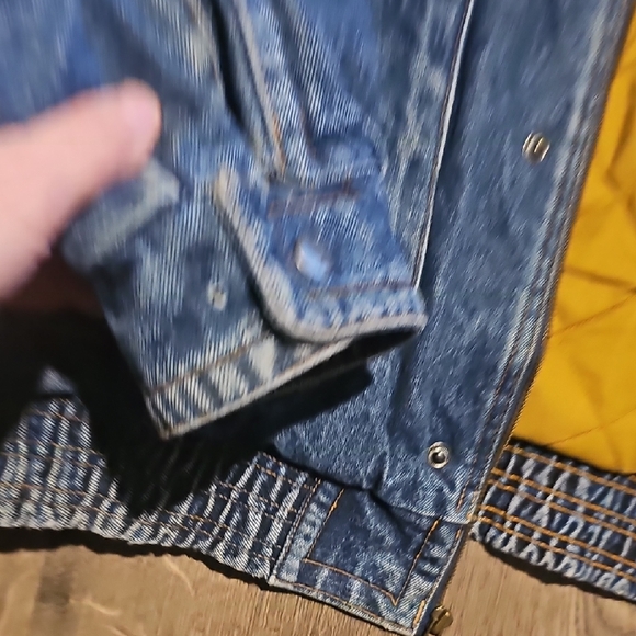 80s Levi's Bomber Jacket Leather Collar Westernwear Vintage Men Xlarge Retro - Picture 10 of 15